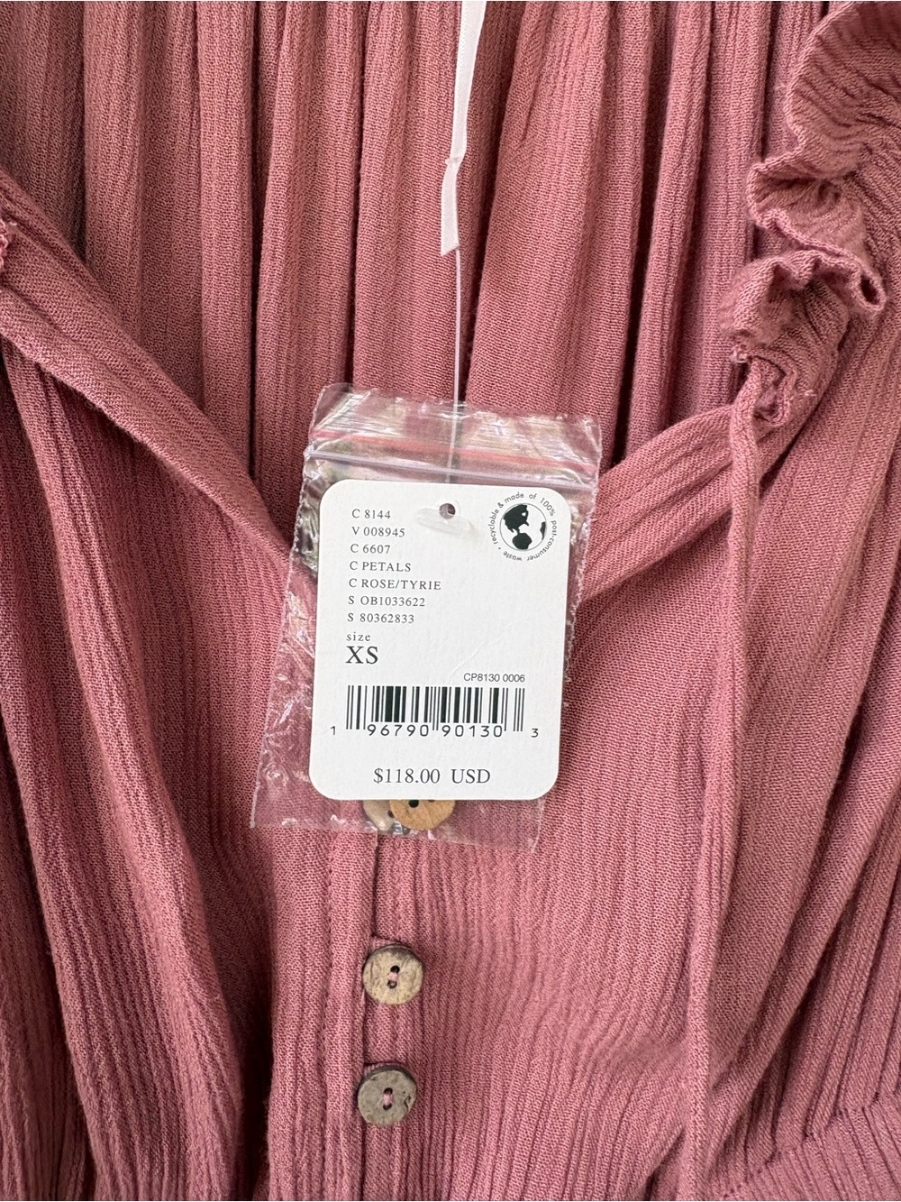 Free People Beach Bliss Dress- Rose - Picture 5 of 10